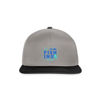 Wildlife Hobby Fly Fishing Nature Fisherman - Snapback Cap - graphite/black - Front
