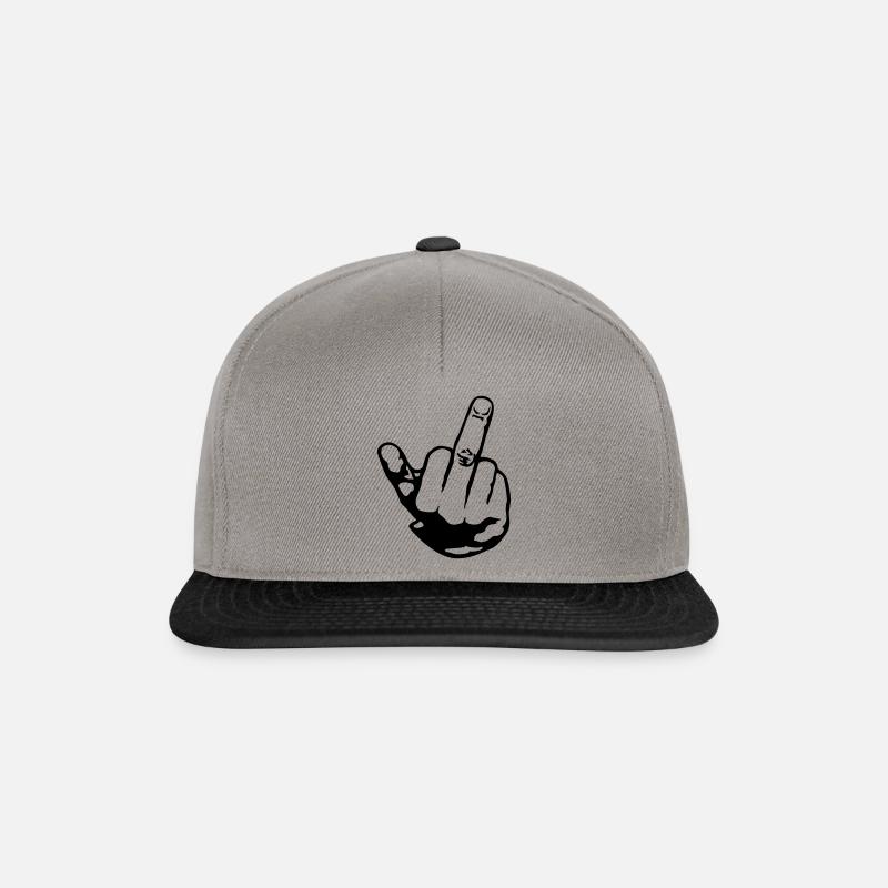 Finger - Snapback Cap - Graphit/Schwarz