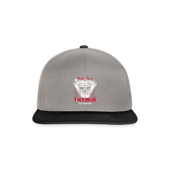 Thüringen Erfurt Gera Jena Weimar Gotha Geschenk - Snapback Cap - Graphit/Schwarz - Vorne