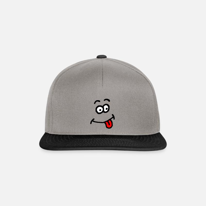 Comic-Gesicht albern - Snapback Cap - Graphit/Schwarz