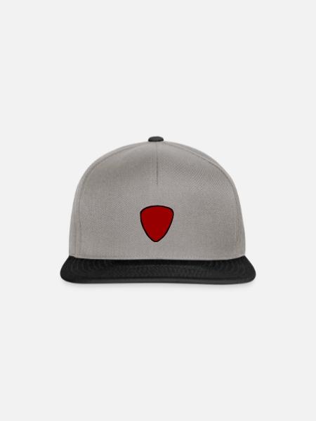 Plektrum rot - Snapback Cap - Graphit/Schwarz