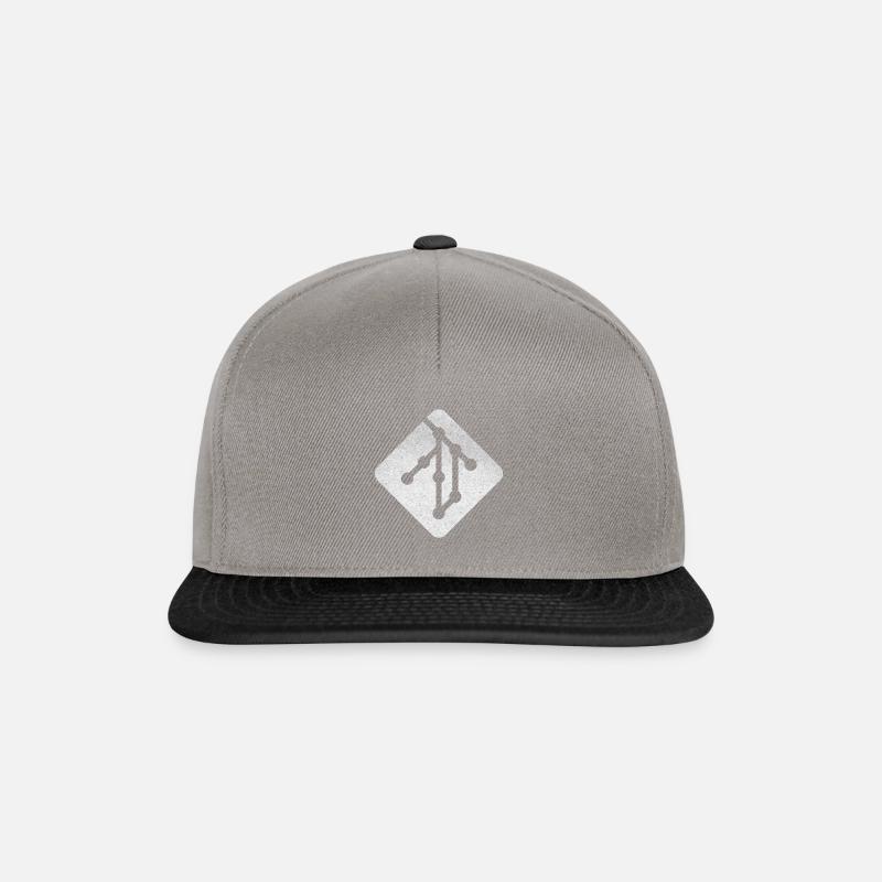 Programmer Gift: Logo in Git Style - Snapback Cap - graphite/black