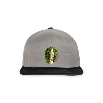 Ein Erdmännchen passt auf. - Snapback Cap - Graphit/Schwarz - Vorne