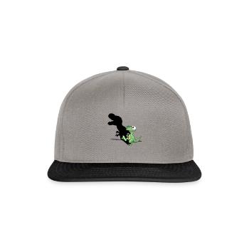 Dino Schattenspiel T-Rex Schattenfigur Dinosaurier - Snapback Cap - Graphit/Schwarz - Vorne