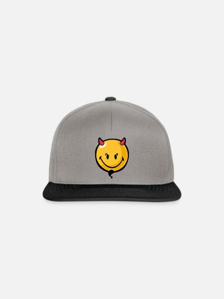 Smiley devil - Snapback Cap - Graphit/Schwarz