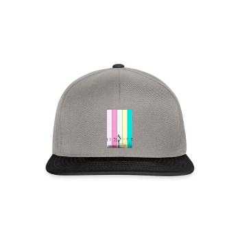 Surfer Surfen Surfergirl Strand Welle Wellen - Snapback Cap - Graphit/Schwarz - Vorne