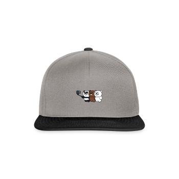 famille ours - Casquette snapback - gris graphite/noir - Devant