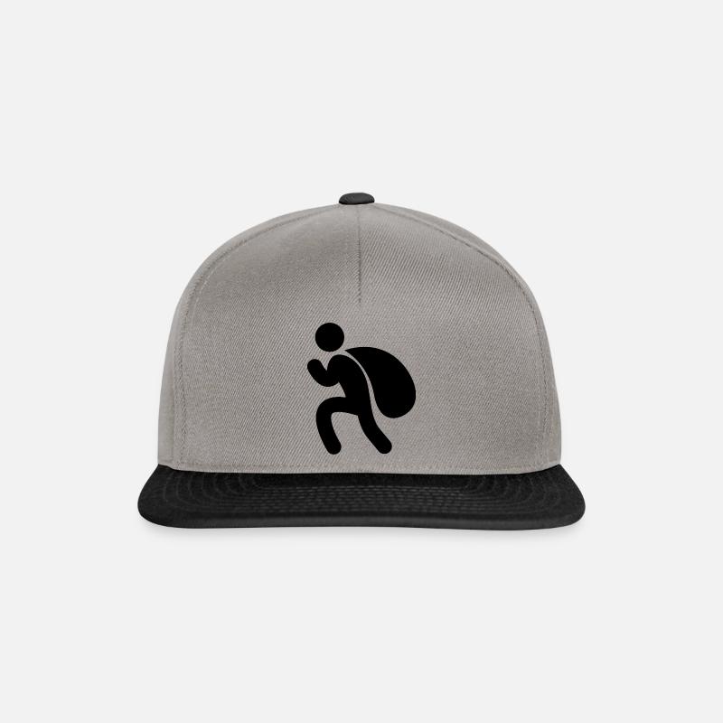 Voleur 1 - Casquette snapback - gris graphite/noir
