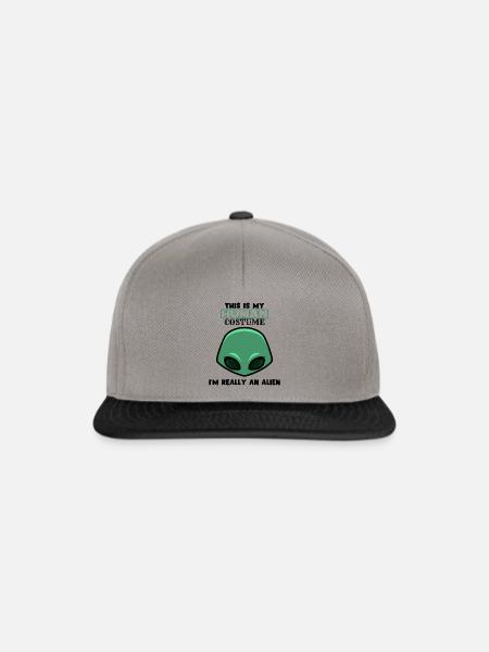 Alien Kostüm Verkleidung - Snapback Cap - Graphit/Schwarz