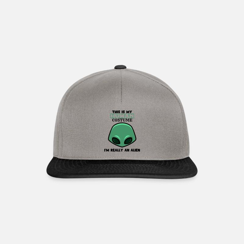 Alien Kostüm Verkleidung - Snapback Cap - Graphit/Schwarz