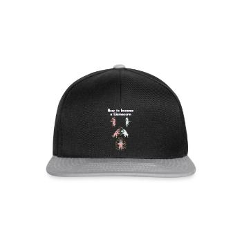 Llamacorn - Licorne lama drôle - Casquette snapback - noir/gris - Devant
