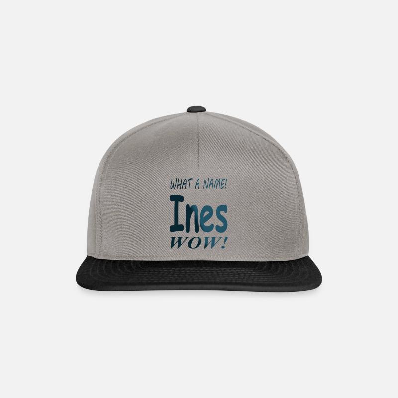 my name is Ines first name maiden name present - Snapback Cap - graphite/black