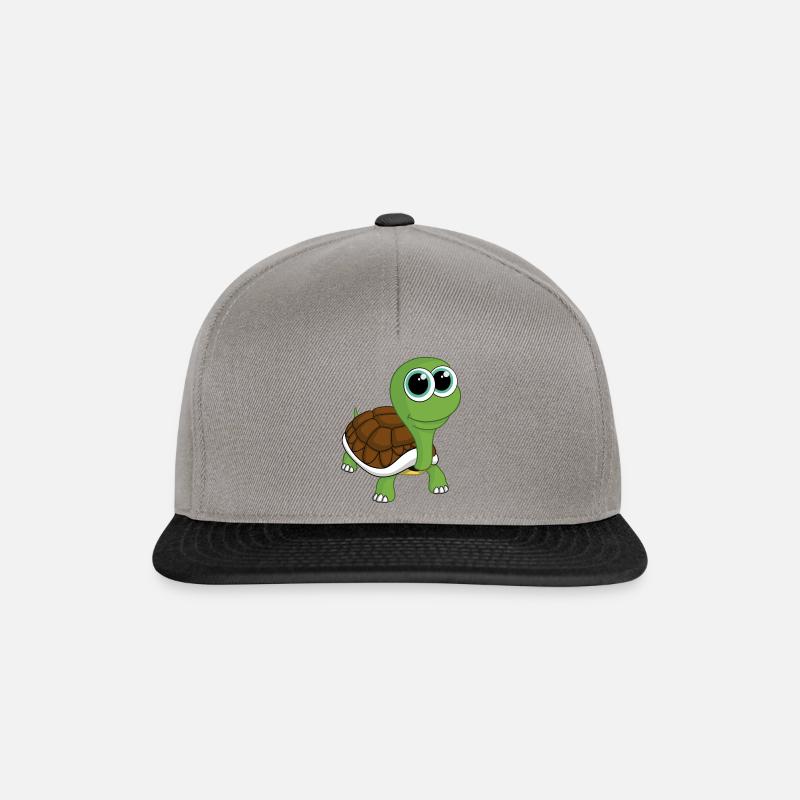 Comic Schildkröte - Snapback Cap - Graphit/Schwarz