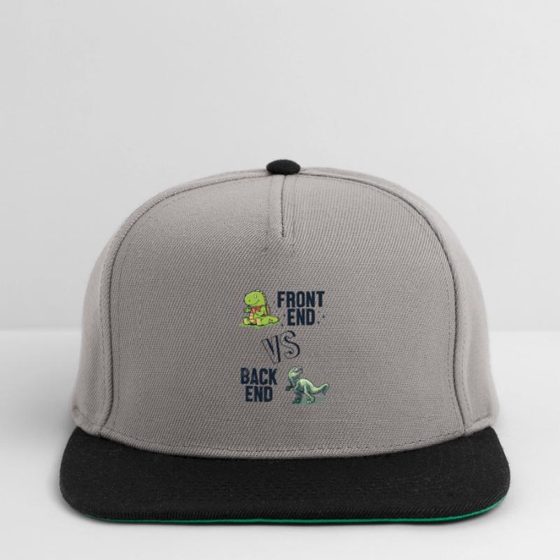 Frontend vs. Backend Developer Developer Coder Snapback Cap