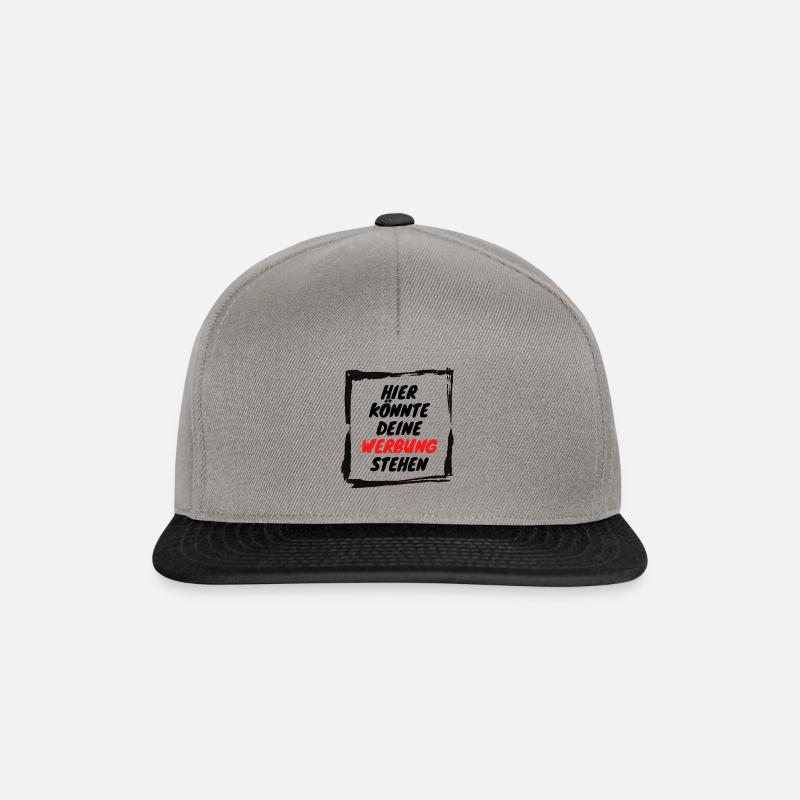 Hier könnte deine Werbung stehen - Snapback Cap - Graphit/Schwarz