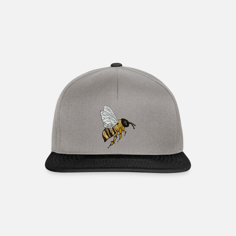 Biene - Snapback Cap - Graphit/Schwarz
