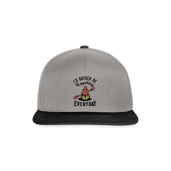 I'd Rather Be Kayaking Everyday Kayak Canoe - Snapback Cap - graphite/black - Front