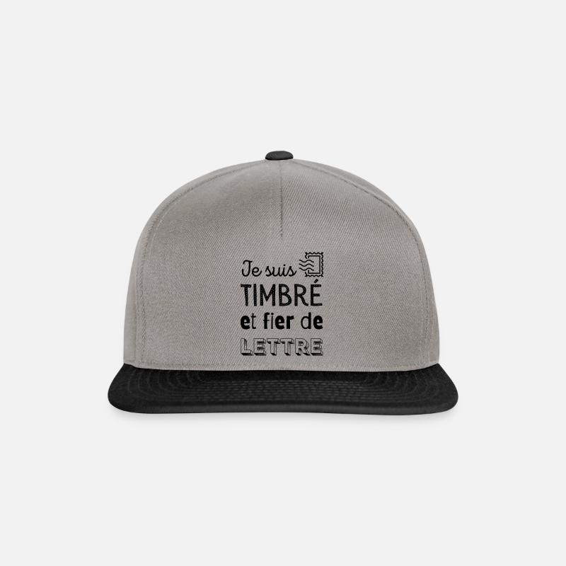 Timbré - Casquette snapback - gris graphite/noir