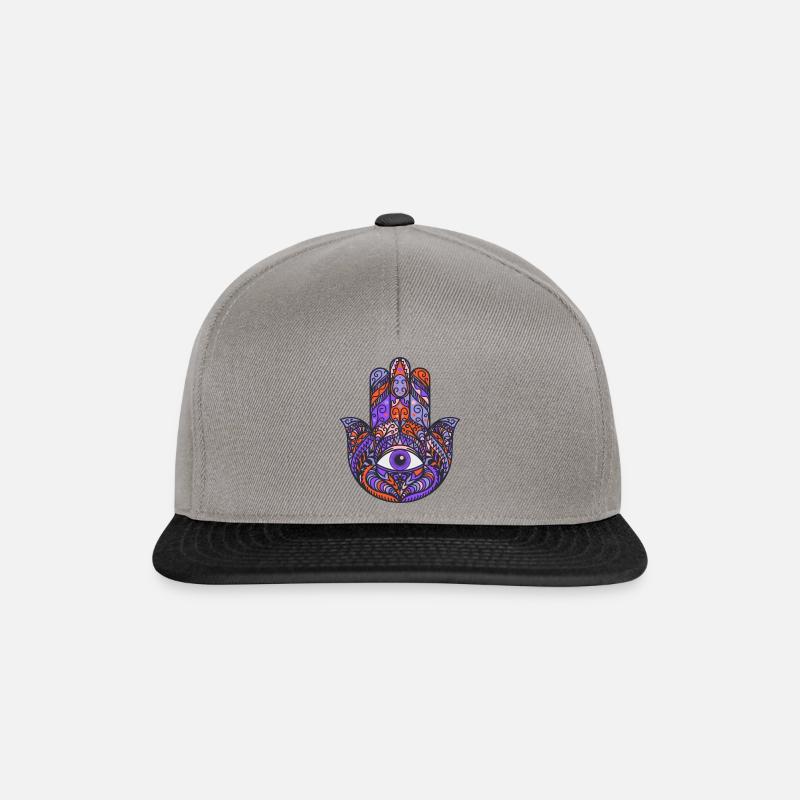 Porte bonheur Idée cadeau original - Casquette snapback - gris graphite/noir