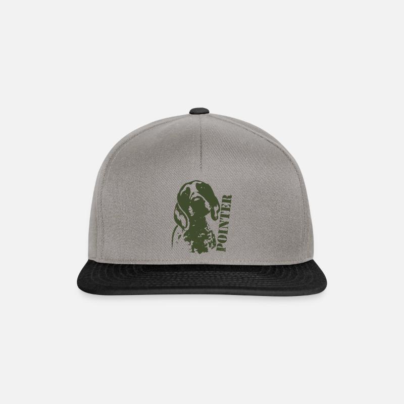 pointer Jagdhund - Snapback Cap - Graphit/Schwarz