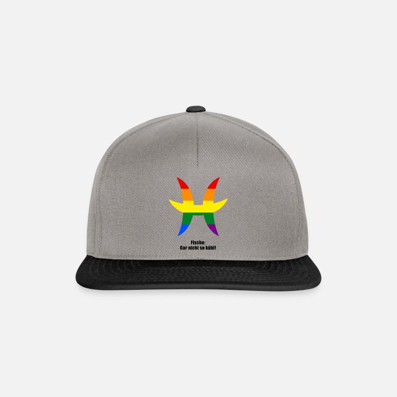 Sternzeichen Fische Pride Design - Snapback Cap - Graphit/Schwarz