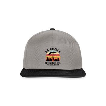 DB Coopers Fallschirmsprungschule, Portland, Oregon - Snapback Cap - Graphit/Schwarz - Vorne