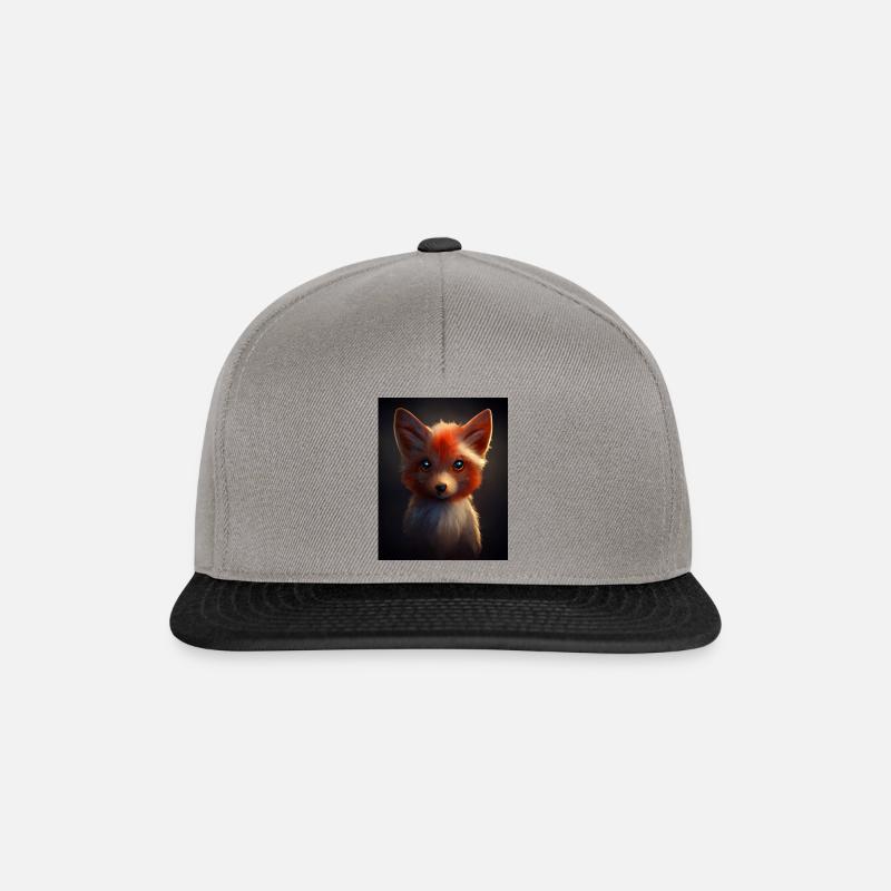 Renard roux - Casquette snapback - gris graphite/noir