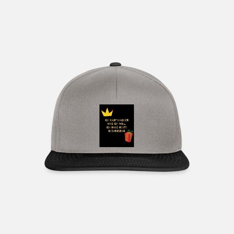 Geburtstag - Snapback Cap - Graphit/Schwarz