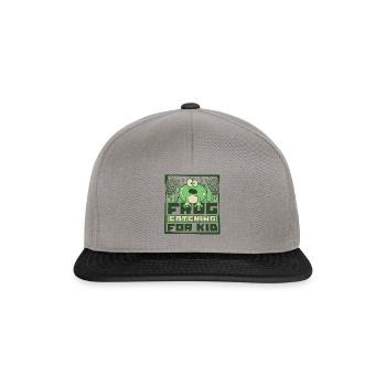 Frog Catching For Kid Laubfrosch Kröte Frosch - Snapback Cap - Graphit/Schwarz - Vorne