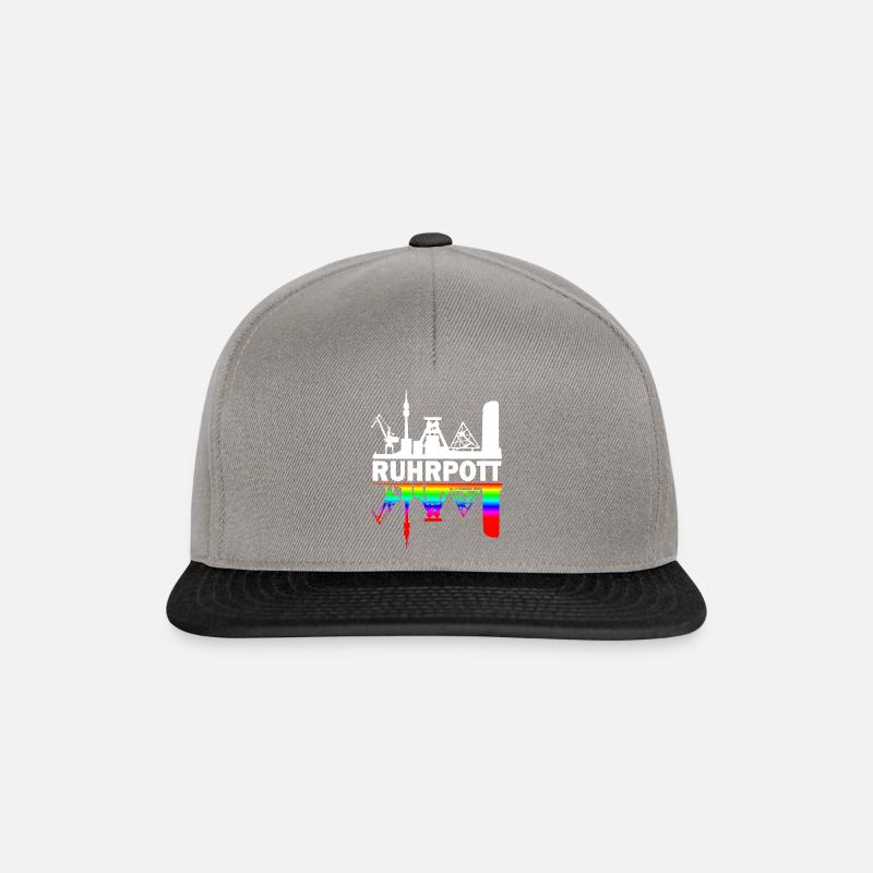 Ruhrpott gespiegelt - Snapback Cap - Graphit/Schwarz