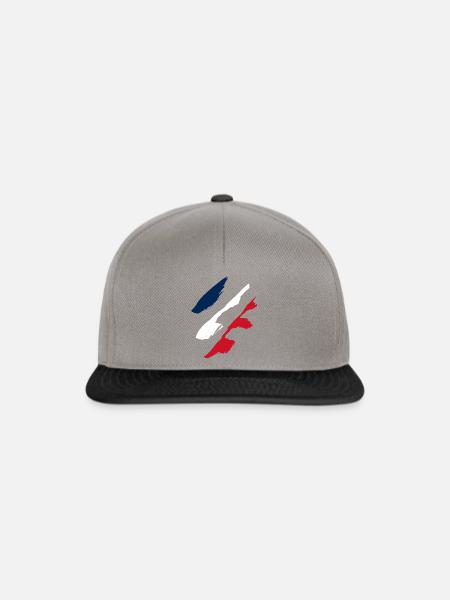 Frankreichflagge / Flagge Frankreich - Snapback Cap - Graphit/Schwarz