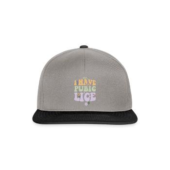 Rainbow Ironic pubic lice humor clothing - Snapback Cap - graphite/black - Front