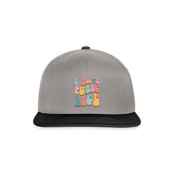 Rainbow Ironic pubic lice humor clothing - Snapback Cap - graphite/black - Front