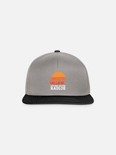 Fahrrad Humor Selten Radlos Design - Snapback Cap - Graphit/Schwarz