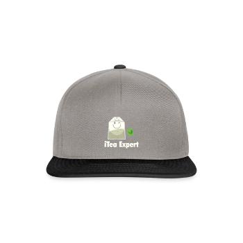 iTea Expert Lustiges Nerd Tee-Shirt - Snapback Cap - Graphit/Schwarz - Vorne