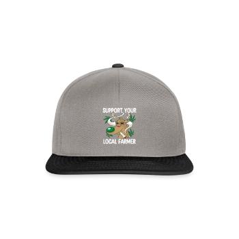 Lokales Cannabis-farmer-support-t-shirt - Snapback Cap - Graphit/Schwarz - Vorne