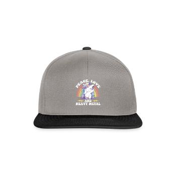 T-shirt arc-en-ciel Licorne Heavy Metal - Casquette snapback - gris graphite/noir - Devant