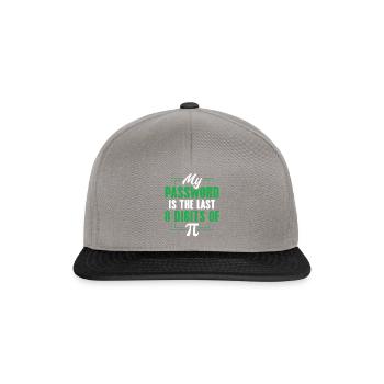 Pi Digits Password Math Humor Tee - Snapback Cap - Graphit/Schwarz - Vorne