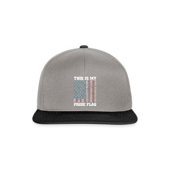 DiAmerican Pride Flag-t-shirt - Snapback Cap - Graphit/Schwarz - Vorne