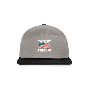 DiAmerican Pride Flag-t-shirt - Snapback Cap - Graphit/Schwarz - Vorne