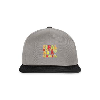 FinalSeniorita-abschluss-margarita-t-shirt - Snapback Cap - Graphit/Schwarz - Vorne