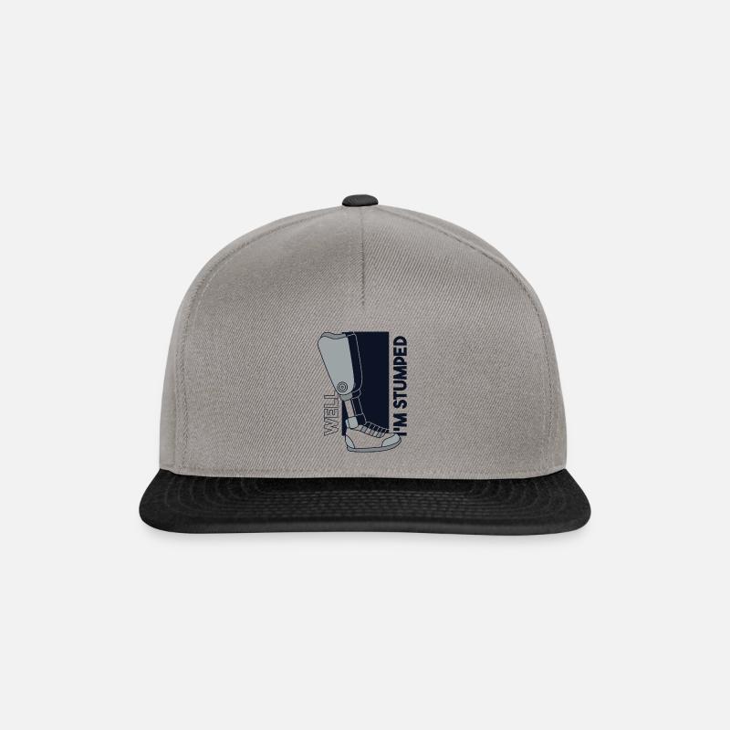 Well I'm Stumped Prosthesis Foot User Leg - Snapback Cap - graphite/black