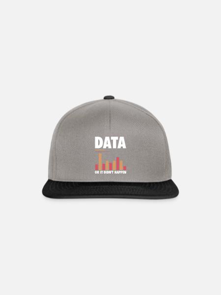 Daten Oder Es Ist Nicht Passiert T-stück - Snapback Cap - Graphit/Schwarz