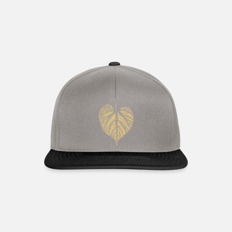Blatt Linde / Lindenblatt - NATUR & Wald - Snapback Cap - Graphit/Schwarz