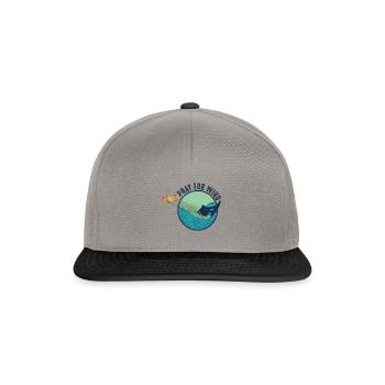 Kitesurfen Geschenk Kiteboarding Kitesurfer Gesche - Snapback Cap - Graphit/Schwarz - Vorne