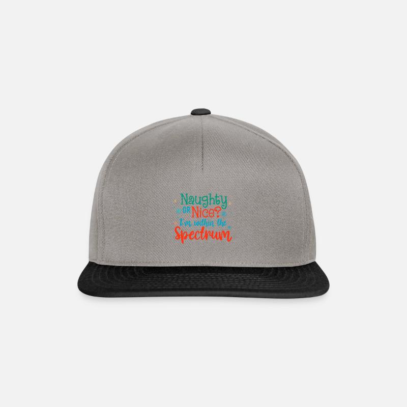 Weihnachten Autismus Ich bin WIthin The Spectrum Nice Or - Snapback Cap - Graphit/Schwarz