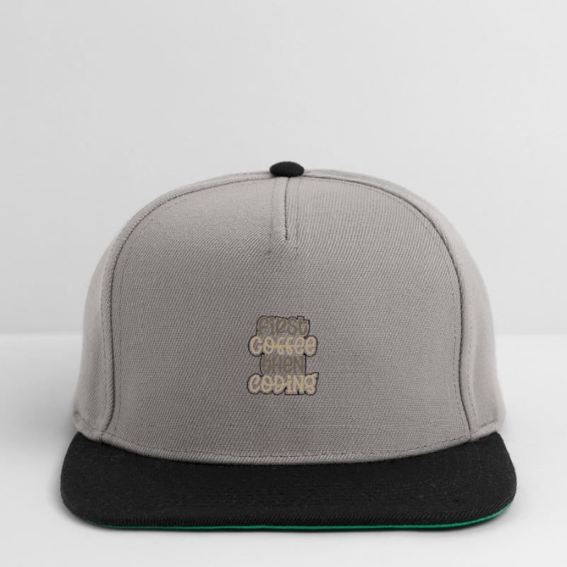 Coder Geschenk zuerst Kaffee dann Codierung Geschenkideen Snapback Cap