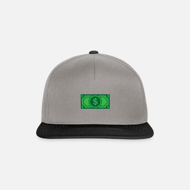 Argent, argent, facture, dollar - Casquette snapback - gris graphite/noir