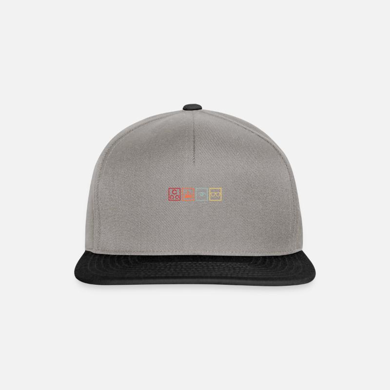 Orthoptist Beruf Retro 90er Geschenk - Snapback Cap - Graphit/Schwarz