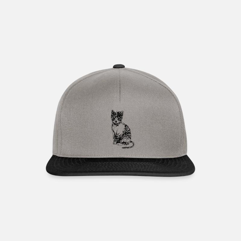 Chats - Casquette snapback - gris graphite/noir